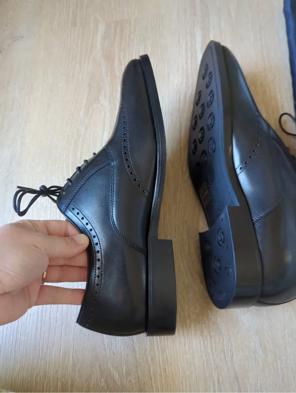 Brooks Brothers Men Dress Shoes Cassel Cap Toe Oxford Black Ortholite 10